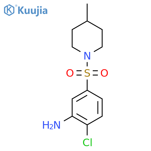 2-Chloro-5-[(4-methyl-1-piperidinyl)sulfonyl]-aniline structure