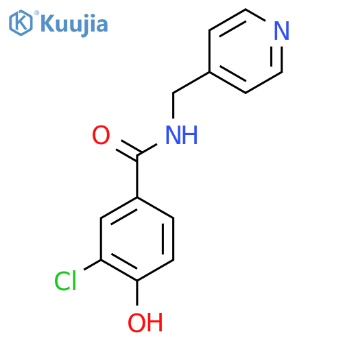 3-chloro-4-hydroxy-N-(pyridin-4-ylmethyl)benzamide structure