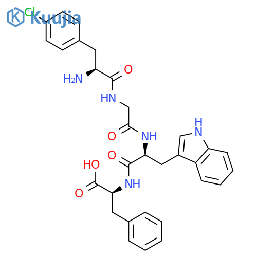 L-Phenylalanine, N-[N-[N-(4-chloro-L-phenylalanyl)glycyl]-L-tryptophyl]- structure