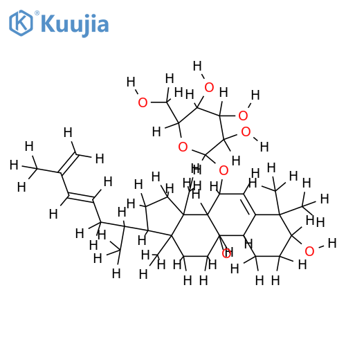 7beta-(beta-glucopyranosyloxy)-3beta-hydroxycucurbita-5,23,25-trien-19-al structure