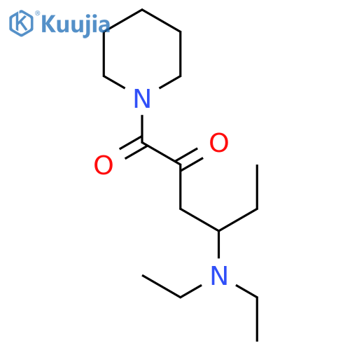 Piperidine, 1-[4-(diethylamino)-1,2-dioxohexyl]- structure