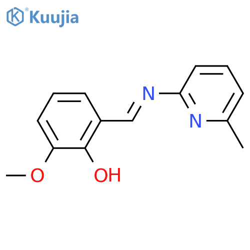 Phenol, 2-methoxy-6-[[(6-methyl-2-pyridinyl)imino]methyl]- structure