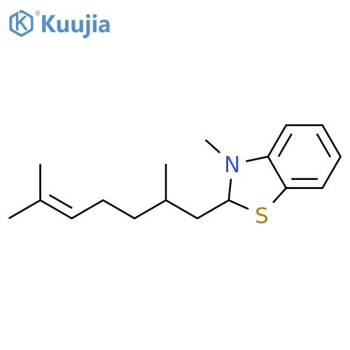 Benzothiazole, 2-(2,6-dimethyl-5-heptenyl)-2,3-dihydro-3-methyl- structure
