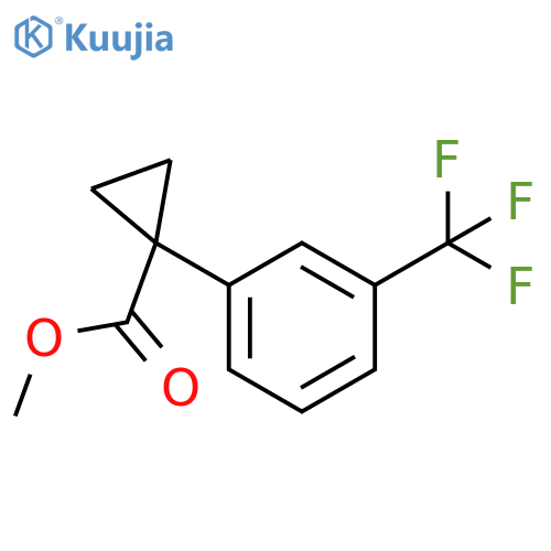 Cyclopropanecarboxylic acid, 1-[3-(trifluoromethyl)phenyl]-, methyl ester structure
