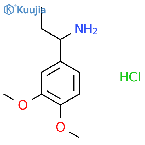 1-(3,4-dimethoxyphenyl)propan-1-amine hydrochloride structure