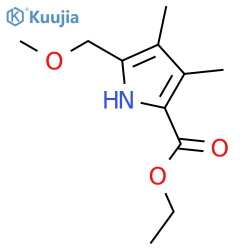5-(methoxymethyl)-3,4-dimethyl-1H-Pyrrole-2-carboxylic acid ethyl ester structure