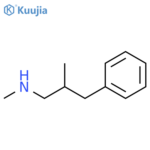 methyl(2-methyl-3-phenylpropyl)amine structure