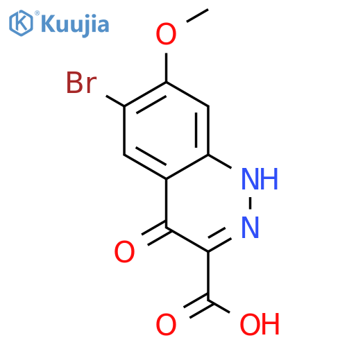 6-bromo-4-hydroxy-7-methoxycinnoline-3-carboxylic acid structure