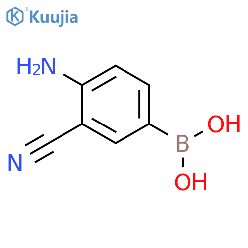 Boronic acid, B-(4-amino-3-cyanophenyl)- structure