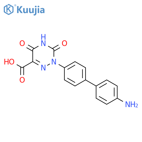 1,2,4-Triazine-6-carboxylic acid, 2-(4'-amino[1,1'-biphenyl]-4-yl)-2,3,4,5-tetrahydro-3,5-dioxo- structure