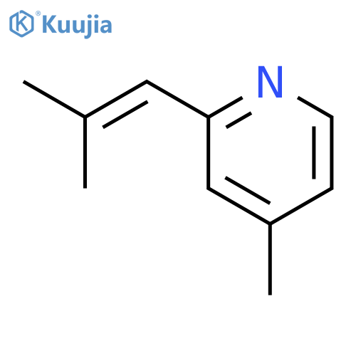 Pyridine,4-methyl-2-(2-methyl-1-propen-1-yl)- structure
