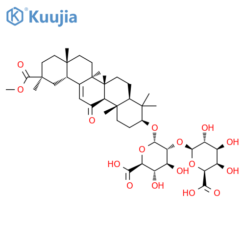 a-D-Glucopyranosiduronic acid, (3b,20b)-29-methoxy-11,29-dioxoolean-12-en-3-yl 2-O-b-D-glucopyranuronosyl- structure