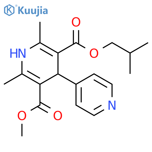 [4,4'-Bipyridine]-3,5-dicarboxylic acid, 1,4-dihydro-2,6-dimethyl-, methyl2-methylpropyl ester structure
