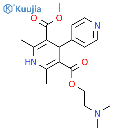 [4,4'-Bipyridine]-3,5-dicarboxylic acid, 1,4-dihydro-2,6-dimethyl-, 2-(dimethylamino)ethyl methyl ester structure