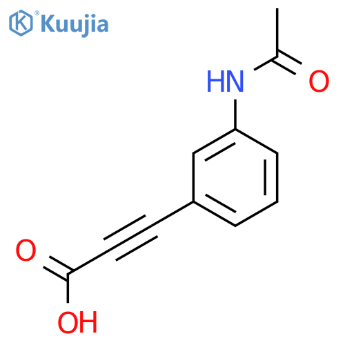 3-(3-Acetamidophenyl)prop-2-ynoic acid structure