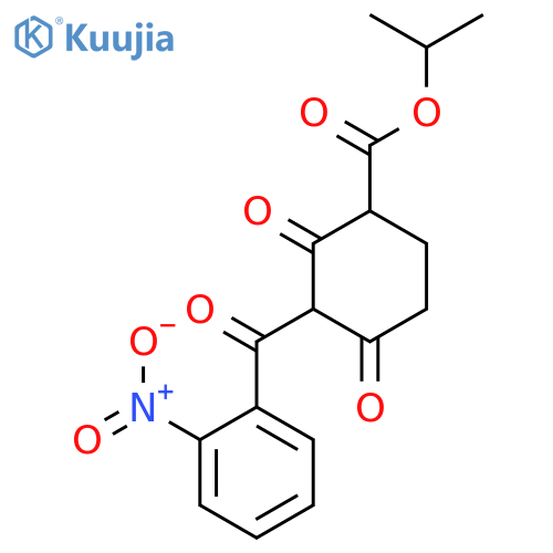 Cyclohexanecarboxylic acid, 3-(2-nitrobenzoyl)-2,4-dioxo-, 1-methylethyl ester structure