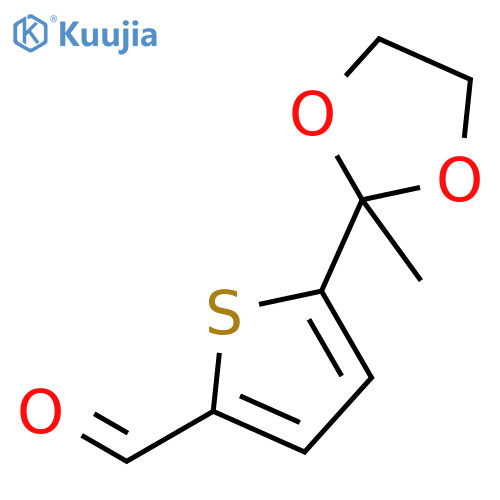 5-(2-methyl-[1,3]dioxolan-2-yl)-thiophene-2-carbaldehyde structure