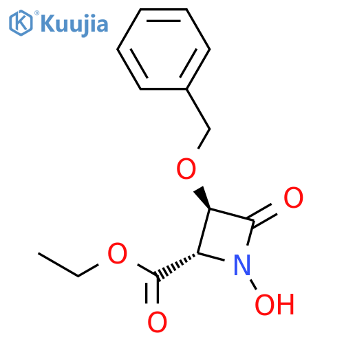 2-Azetidinecarboxylic acid, 1-hydroxy-4-oxo-3-(phenylmethoxy)-, ethyl ester, (2S-trans)- structure