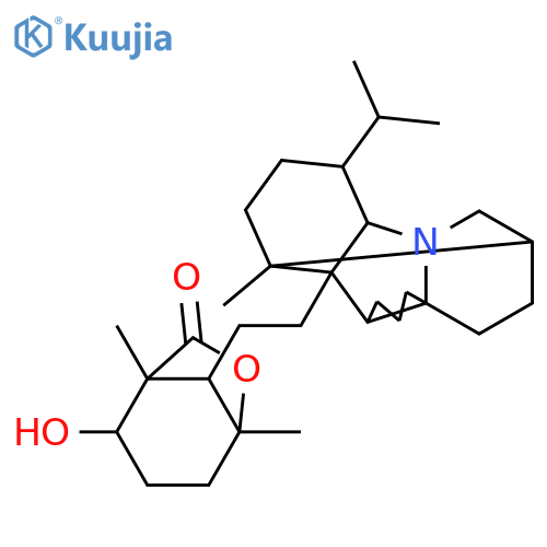 (1S,2S,5S,8R)-2-Hydroxy-1,5-dimethyl-8-[2-[(1S,2R,3S,7R,10S,13S,14R)-1-methyl-14-propan-2-yl-12-azapentacyclo[8.6.0.02,13.03,7.07,12]hexadecan-2-yl]ethyl]-6-oxabicyclo[3.2.1]octan-7-one structure