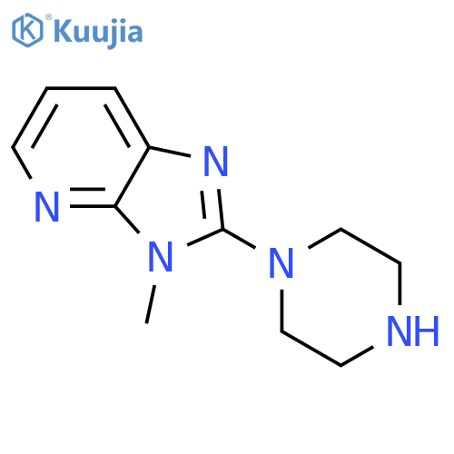 1-{3-methyl-3H-imidazo4,5-bpyridin-2-yl}piperazine structure