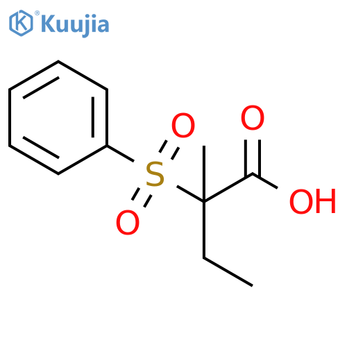 Butanoic acid, 2-methyl-2-(phenylsulfonyl)- structure
