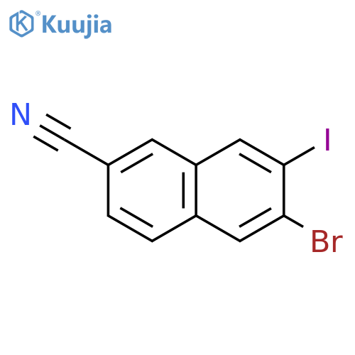 6-Bromo-7-iodo-2-naphthalenecarbonitrile structure