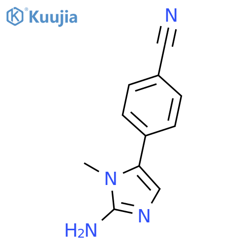 4-(2-amino-1-methyl-1H-imidazol-5-yl)-Benzonitrile structure