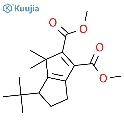1,2-Pentalenedicarboxylic acid, 4-(1,1-dimethylethyl)-3,4,5,6-tetrahydro-3,3-dimethyl-, dimethyl ester structure