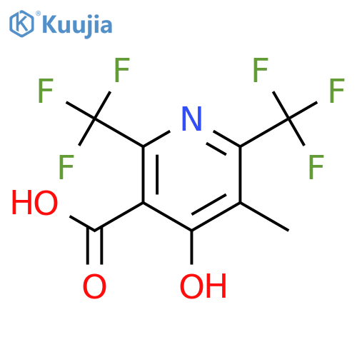 3-Pyridinecarboxylic acid, 4-hydroxy-5-methyl-2,6-bis(trifluoromethyl)- structure
