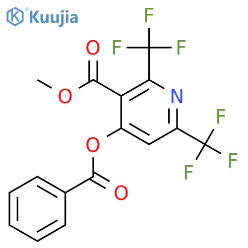3-Pyridinecarboxylic acid, 4-(benzoyloxy)-2,6-bis(trifluoromethyl)-, methyl ester structure