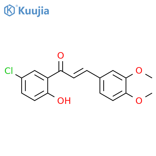 (2E)-1-(5-chloro-2-hydroxyphenyl)-3-(3,4-dimethoxyphenyl)prop-2-en-1-one structure