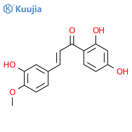 2-Propen-1-one,1-(2,4-dihydroxyphenyl)-3-(3-hydroxy-4-methoxyphenyl)-, (E)- structure