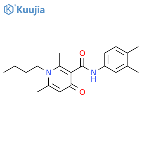 3-Pyridinecarboxamide,1-butyl-N-(3,4-dimethylphenyl)-1,4-dihydro-2,6-dimethyl-4-oxo- structure