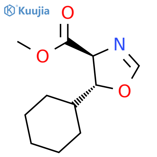 4-Oxazolecarboxylic acid, 5-cyclohexyl-4,5-dihydro-, methyl ester, (4S-trans)- structure