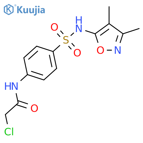 2-Chloro-N-(4-{(3,4-dimethylisoxazol-5-yl)aminosulfonyl}phenyl)acetamide structure
