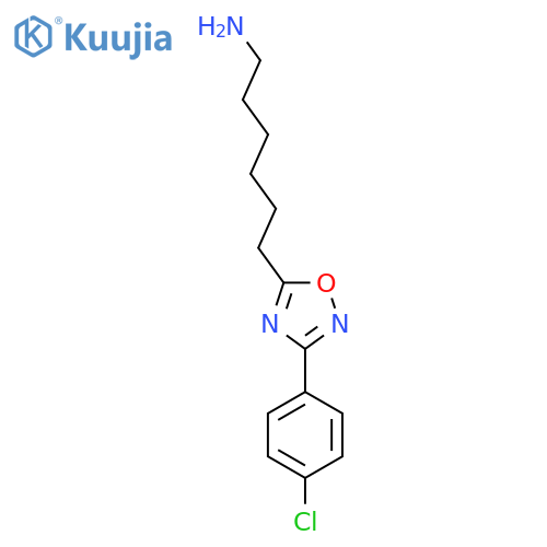 6-3-(4-Chlorophenyl)-1,2,4-oxadiazol-5-ylhexan-1-amine structure