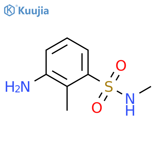3-amino-N,2-dimethylbenzene-1-sulfonamide structure