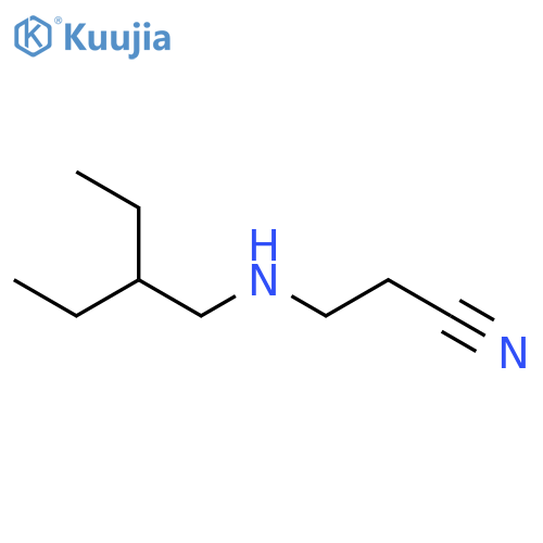 3-(2-Ethylbutyl)aminopropanenitrile structure