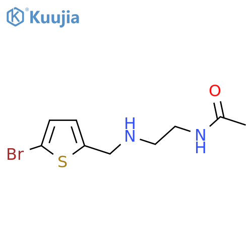 N-(2-{(5-bromothiophen-2-yl)methylamino}ethyl)acetamide structure