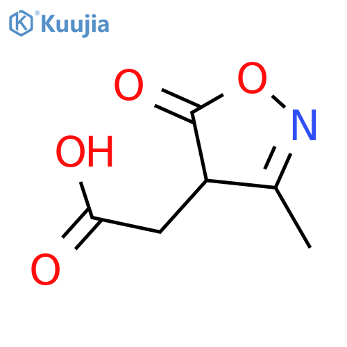 2-(3-methyl-5-oxo-4,5-dihydro-1,2-oxazol-4-yl)acetic acid structure