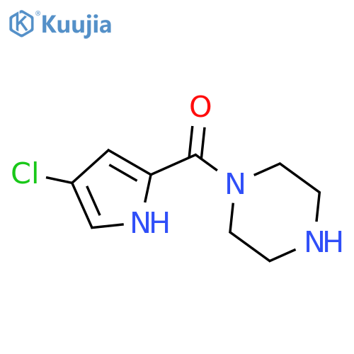 1-(4-chloro-1H-pyrrole-2-carbonyl)piperazine structure