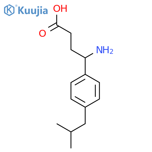 4-amino-4-4-(2-methylpropyl)phenylbutanoic acid structure