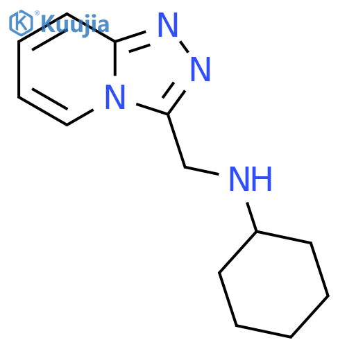 N-({[1,2,4]triazolo[4,3-a]pyridin-3-yl}methyl)cyclohexanamine structure