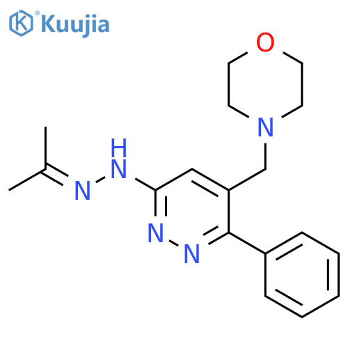 2-Propanone,2-[5-(4-morpholinylmethyl)-6-phenyl-3-pyridazinyl]hydrazone structure