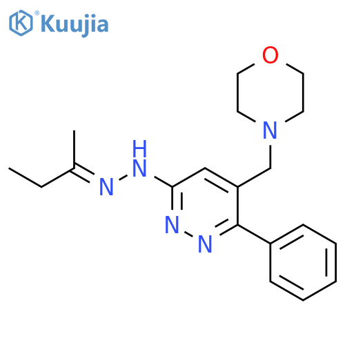 2-Butanone,2-[5-(4-morpholinylmethyl)-6-phenyl-3-pyridazinyl]hydrazone structure