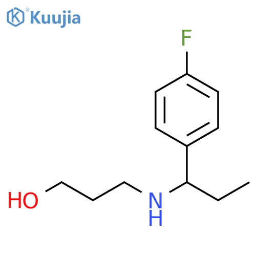3-{1-(4-fluorophenyl)propylamino}propan-1-ol structure
