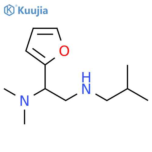 2-(dimethylamino)-2-(furan-2-yl)ethyl(2-methylpropyl)amine structure