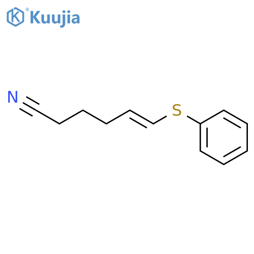 5-HEXENENITRILE, 6-(PHENYLTHIO)- structure