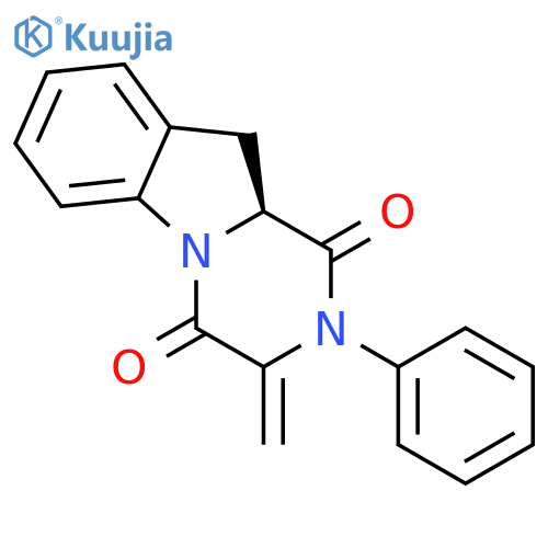 Pyrazino[1,2-a]indole-1,4-dione, 2,3,10,10a-tetrahydro-3-methylene-2-phenyl-, (S)- structure