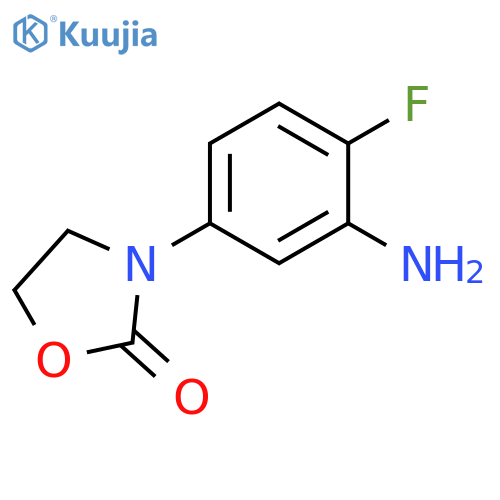 3-(3-amino-4-fluorophenyl)-1,3-oxazolidin-2-one structure